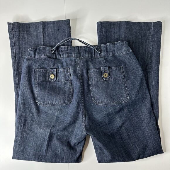 Willi Smith Wide Leg Denim Jeans Sz 12 Jeans Elastic Back Business Casual Vtg - Picture 3 of 15